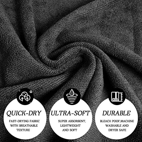Shimeyao 48 Pack Salon Towels Bleach Proof Microfiber, Black - Image 4