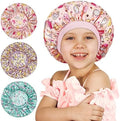 3 Pcs Kids Bonnets for Girls, Satin Silk Hair Bonnet for Sleeping by choshion