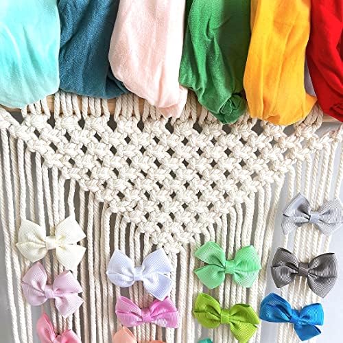 ALinmo Headband Holder Hair Bows Organizer for Girls, Baby Headbands Hair Accessories Organizer Storage Wall Hanging Decor for Toddler Girls Room - Image 4