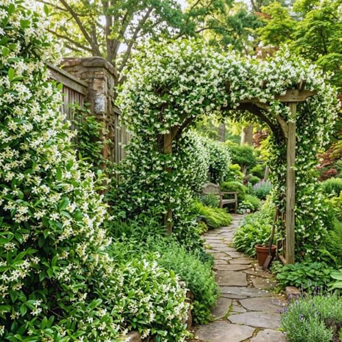 White Star Jasmine Flower Live Plant, Flower Vine, 5-7 Inch Tall - Image 5