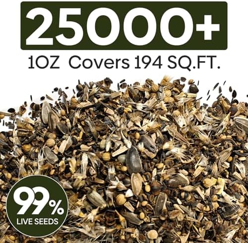 Groundio 25,000+ Wildflower Seeds Mix 1 Oz, 24 Varieties Perennial & Annual Seeds for Hummingbirds and Butterflies, High Germination Flower Seeds Throw and Grow to Plant Outside, No Filler - Image 3