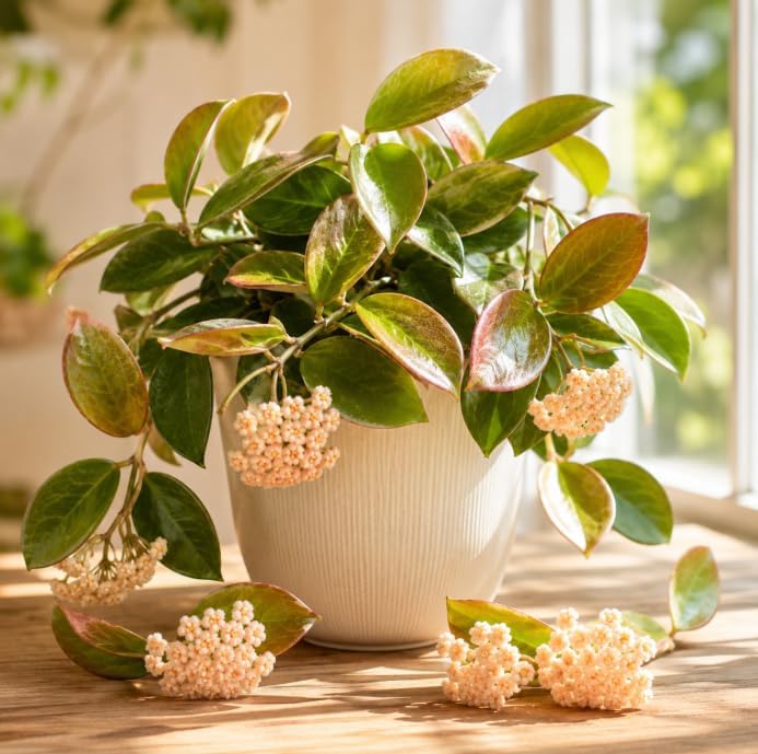Hoya Sunrise Plant Live for Planting, Rare Succulents Plant, Climbing Hoya Vine for Indoor, Outdoor 4 to 6 Inch Tall, No Pot by Unknown