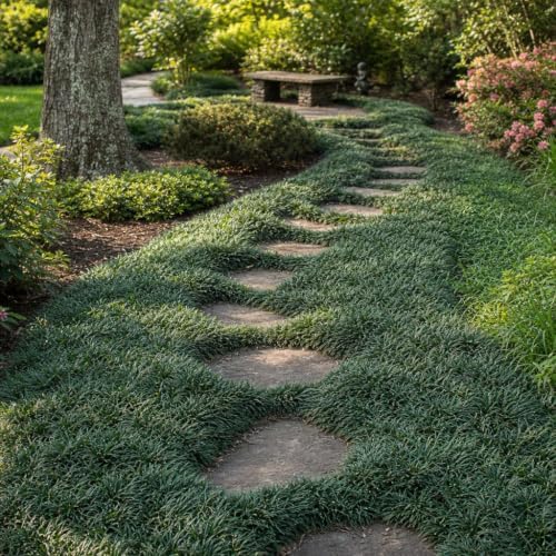Dwarf Mondo Grass | 3 Large Trade Gallon Size Plants | Ophiopogon Japonicus | Ground Cover Plant, Shade Tolerant, Low Maintenance Landscaping, Evergreen Foliage, Dense Green Carpet, Drought Tolerant - Image 2