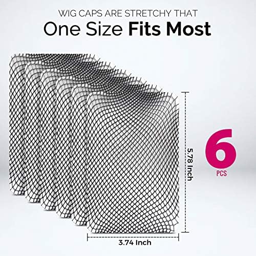 Fandamei 6PCS Wig Cap, 6PCS Black Mesh Wig Cap Net, Closed End Hair Mesh Net, Liner Weaving Caps for Women, Men, Kids, Wig Caps for Halloween, Cosplay - Image 2