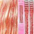 Hair Tinsel Clip in 12 Pcs Fairy Glitter Tinsel Hair Extensions for Kids by LEDIZE