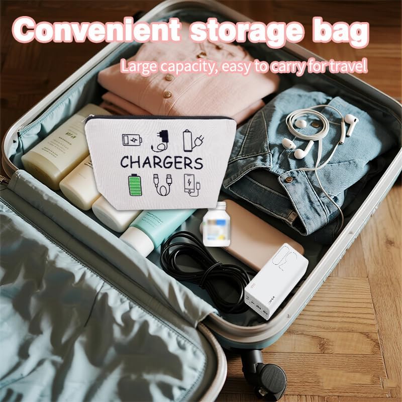 Charging Cable Organizer Bag Pouch Travel Elastic Silicone Cable Straps Cord Organizer Anti Loss Portable Earphone Plug Charger Storage Bag Data Cables Protector Cover Charge Cord Tie Wrap Protection - Image 4