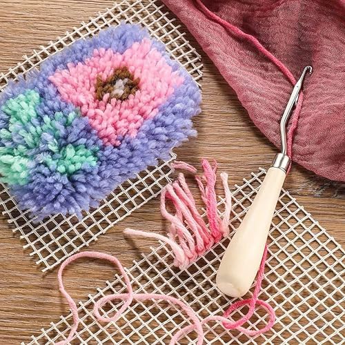 5Pcs/Sets Bent Latch Hook Crochet Hooks Hair Braiding Tools Dreadlocks Different Sizes Crocheting Weaving Needles for Hair Braiding, Rug Making and Art Crafts - Image 7