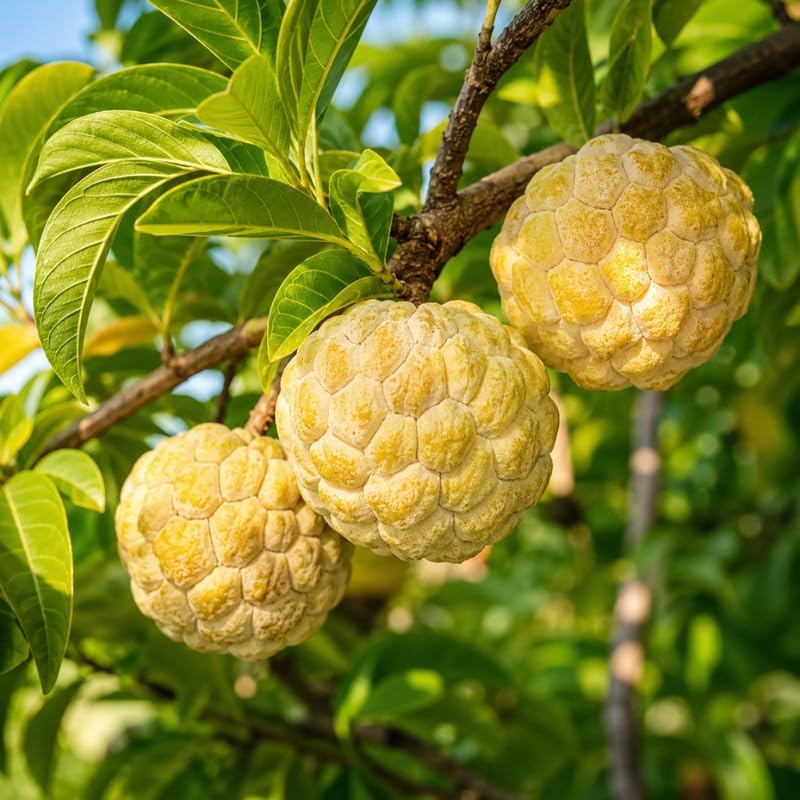 Yellow Sugar Apple Fruit Tree, 2-3 Ft Tall, 3 Gallon Pot, Hardy Tropical Fruit Plant for Landscape, Backyard Orchard and Outdoor Garden (No Ship to CA, HI, AK) - Image 6