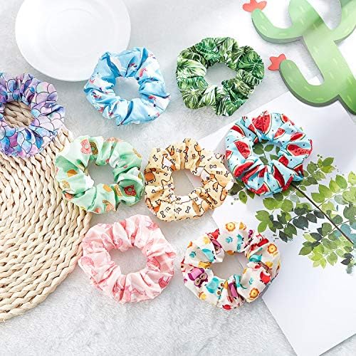 WILLBOND 16 Pcs Girls Hair Scrunchies Kawaii Print Ties,Classic Style - Image 6