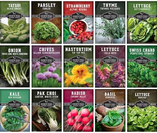 Tower Garden Seeds 15 Variety Collection for Planting by SurvivalGardenSeeds