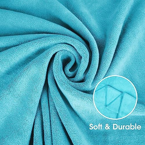 JML Microfiber Bath Towels, Sky Blue, 27" x 55", Pack of 4 - Image 3