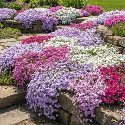 3 Mix-Colored Creeping Phlox Plants, Perennial Ground Cover 4-6 Inches - Image 6