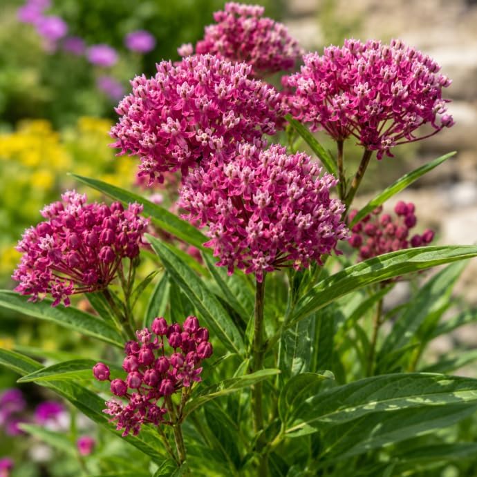 2 Purple Milkweed Live Plants, Colorful Perennial Garden Plants for Outdoor Garden 4-6 Inch Tall - Image 2