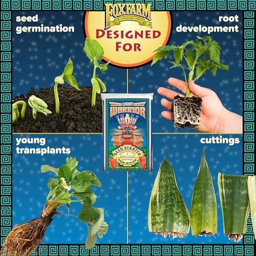 FoxFarm Light Warrior Seed Starter Growing Medium, 12 Quart - Beneficial for Seed Germination and Root Development, Indoor/Outdoor Cultivation - Ideal Nutrition for Plant Seedlings - Image 3