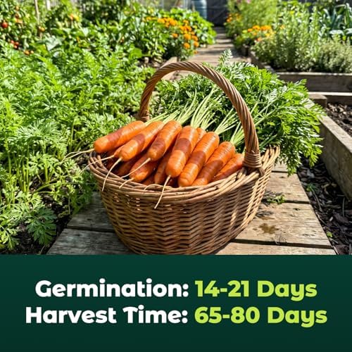 3000 Scarlet Nantes Carrot Seeds for Planting - Heirloom Variety, Fast Growing Vegetable Seeds for for Home Garden & Container Planting - Image 4