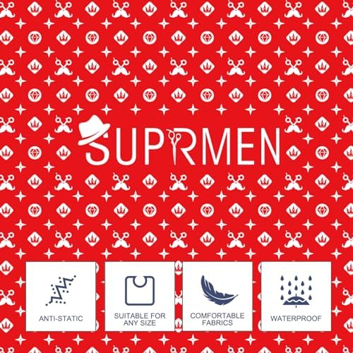 Barber Capes for Men Professional Haircut Capes with Snaps Salon Capes for Stylist -63"*56"(Red) - Image 4