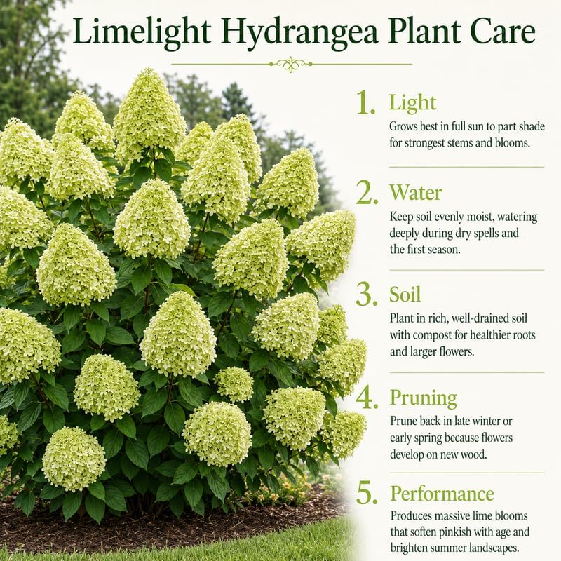 2 Limelight Hydrangea Plants for Planting, 6-10" Tall - Quart Pot, Hardy Hydrangea Tree Live Plant, Low Maintenance Compact Flowering Shrub for Patio Containers & Landscape - Image 7
