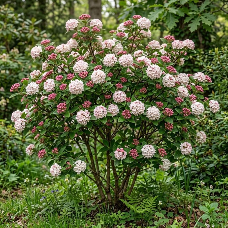 Judd Viburnum Live Plant 6-12 Inch Tall 2.5 Inch Pot, Fragrant Flowering Shrub, Pink Buds, White Snowball Viburnum Blooms, Hardy Landscape Bush - Image 3