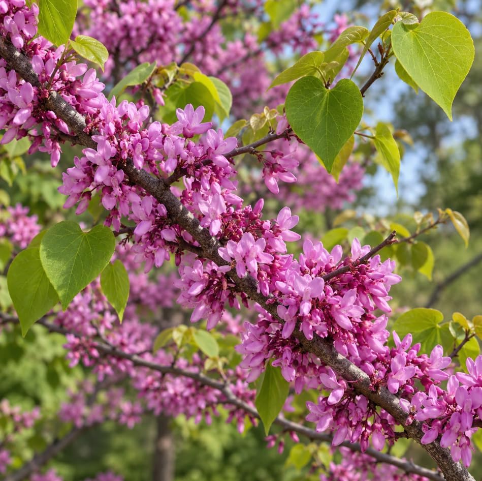 Eastern Redbud Tree Ornamental Red Bud Tree Live Home 1 Year Old, 1 Ft Tall - Image 2
