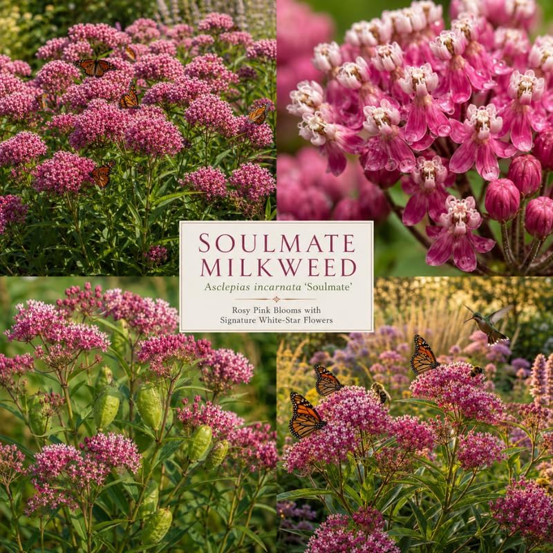 2 Live Milkweed Plant, Purple Swamp Milkweed Live Plant, 4-6 Inch Tall, Flowering Milkweed Plant for Outdoor Gardens, Easy to Grow - Image 6