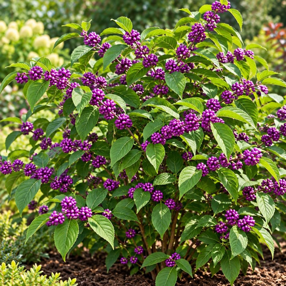 Live American Beautyberry Bush Plant 4-8 Inch Tall, Vibrant Purple Berries Shrub, Berry Bush for Garden, No Ship Pot - Image 4