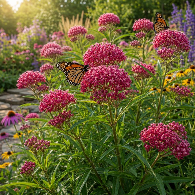 Pink Swamp Milkweed Plant Live, Well-Rooted 4-6" Potted Plant, Cold-Hardy Butterfly Host Plant for Sunny Patios and Landscapes - Image 6