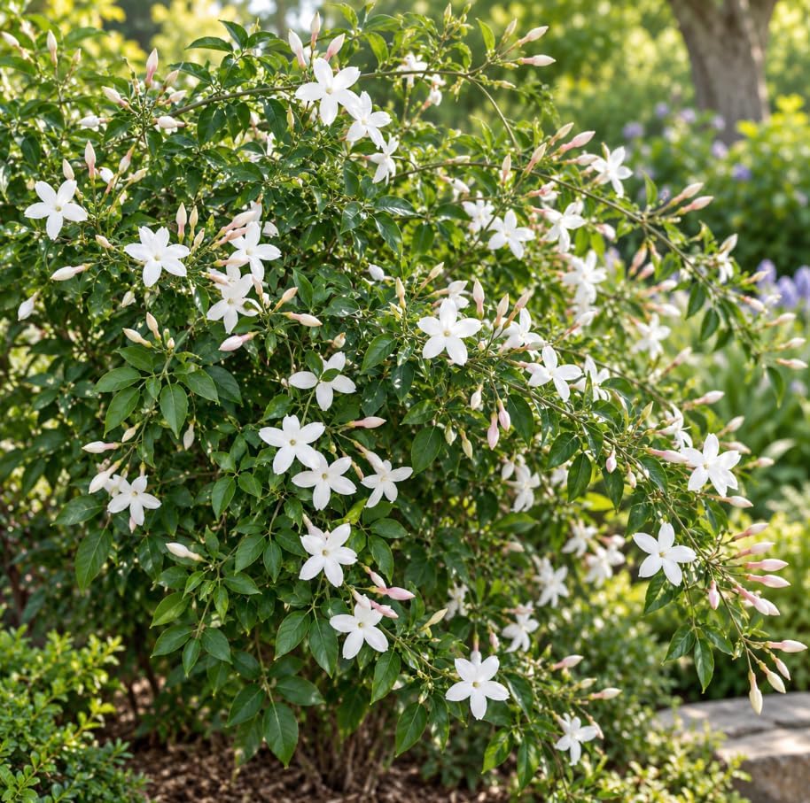 Set 2 Poets Jasmine Plants Live Indoor, White Climbing Jasmine Vine, Fragrant Jasmin Stater, Perennial Vines 4-6 Inc Tall - Image 6
