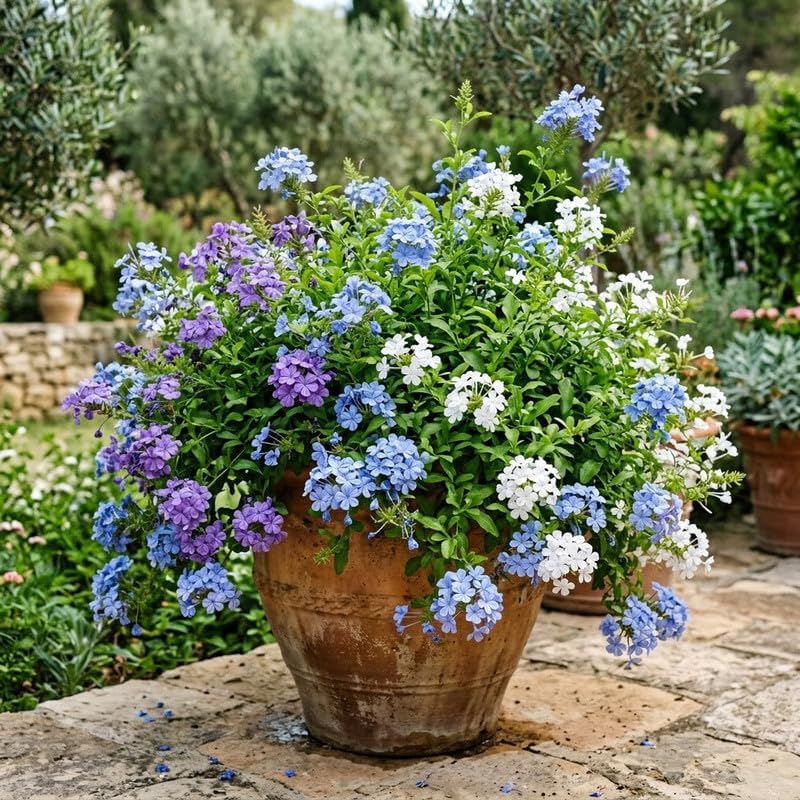 4 Mix Plumbago Flower Live Plants, Perennial Flowers, 4-7 Inch Tall - Image 6