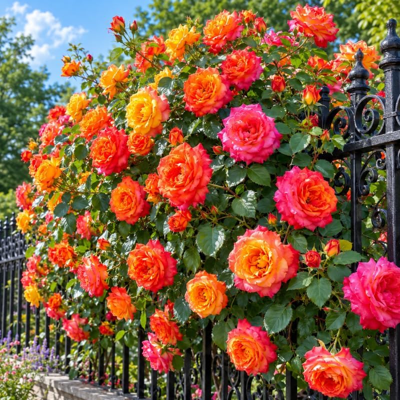 Multi-Colors Climbing Roses Live Plants, Fragrant Starter 5-9" Tall - Image 2