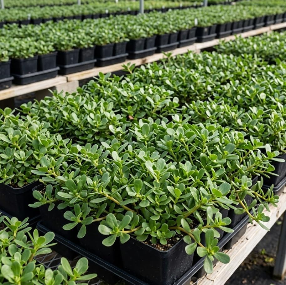 Purslane Herb Live Plant, Yellow Flowers Ground Cover Heirloom Purslane Plant Live Creeping Succulent, 4 Inc Pot - Image 7