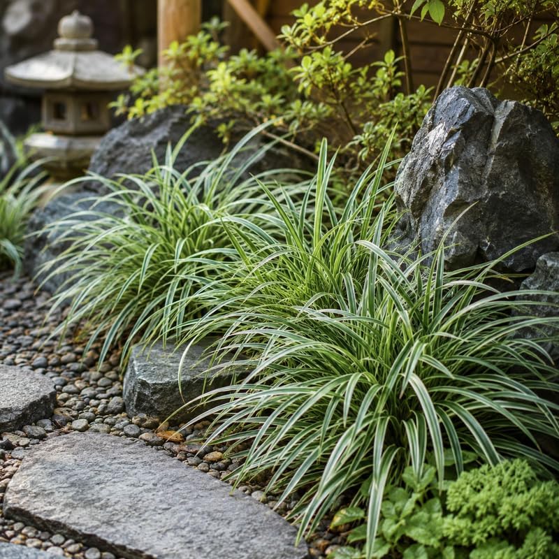 2 Aztec Grass Plants Live - Muscari Liriope Plant, 4-8" Tall (No Pot), Easy Care Ornamental Grass Plant, Low Maintenance Decorative Grasses, for Garden Borders & Landscape Accents - Image 2