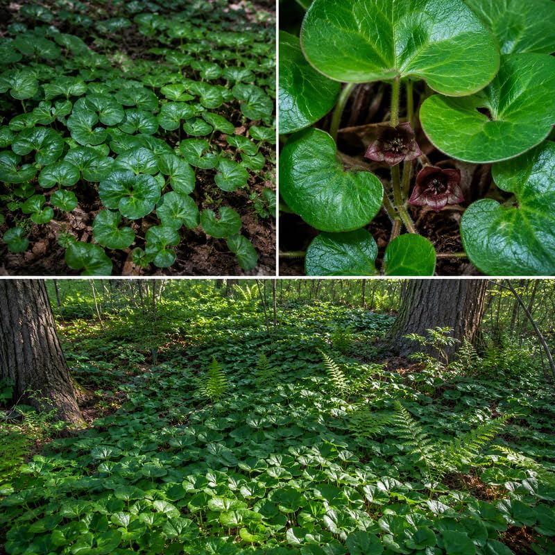 Wild Ginger Plant in Small Pot, Easy Care Wild Ginger, Hardy Perennial, Full Shade Loving Groundcover for Gardens - Image 2