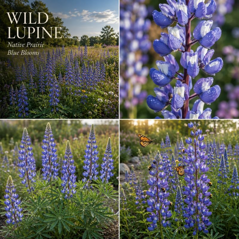 2 Wild Lupine Live Plant, 4-6" Tall in 4" Pot, Easy to Care, Grow Robust Blue Blooms for Butterflies Landscapes - Image 6