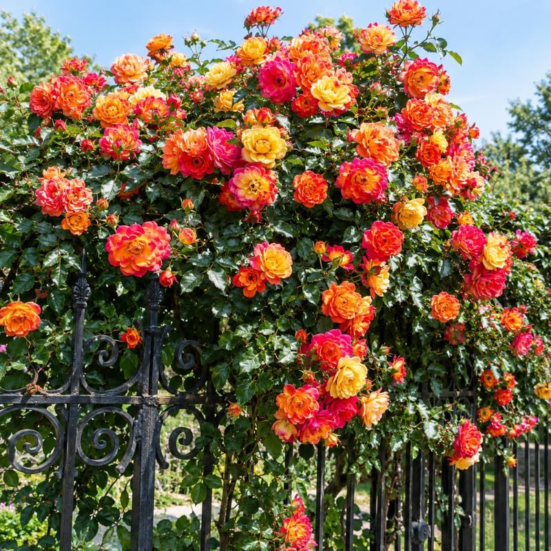 Multi-Colors Climbing Roses Live Plants, Fragrant Starter 5-9" Tall - Image 4