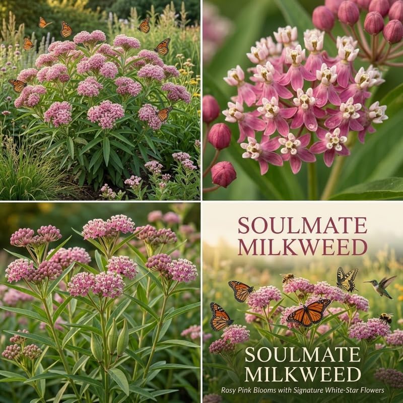 Purple Swamp Milkweed Plant Live, Well-Rooted 4-6" Potted Plant, Cold-Hardy Butterfly Host Plant for Sunny Patios and Landscapes - Image 5