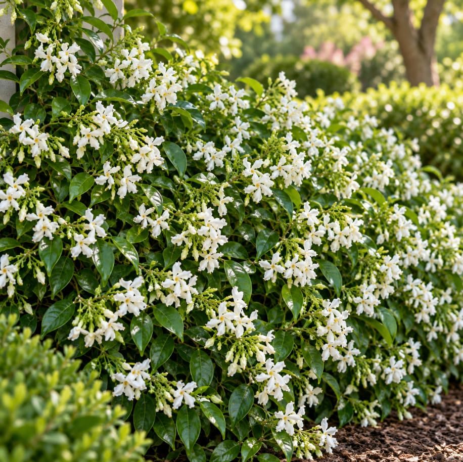 Set 2 White Star Jasmine Live Plants, Fragrant White Flowering, Jasmine Flowers Vine Plants for Home Garden 4-6 Inch Tall, No Pot - Image 6