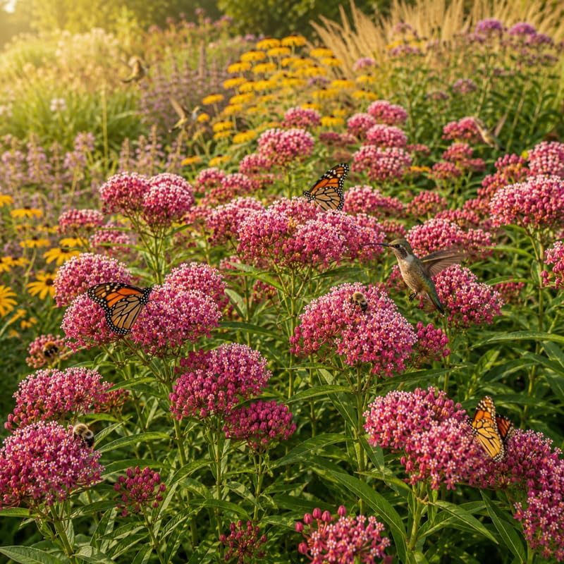 2 Live Milkweed Plant, Purple Swamp Milkweed Live Plant, 4-6 Inch Tall, Flowering Milkweed Plant for Outdoor Gardens, Easy to Grow - Image 5