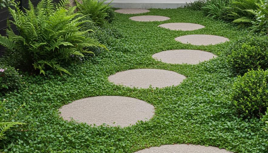 Dichondra Plant, Dichondra Ground Cover Plant for Planting, Ideal Lawn Alternative in Sun or Shady, 4" Pot (Green Falls Dichondra) - Image 3