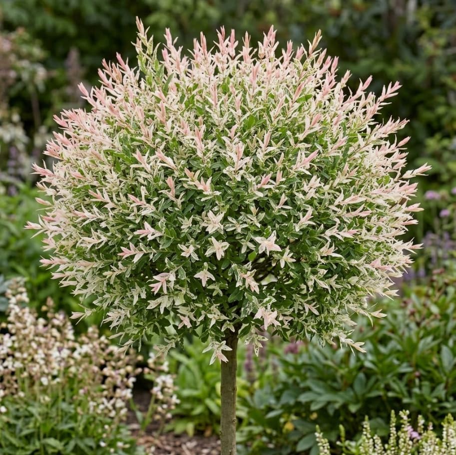 Live Dappled Willow Tree Variegated Tricolor Willow Ornamental Deciduous Bush Flowering Hardy Shrub Plant 6-12 Inc Tall Qt Pot by Unknown