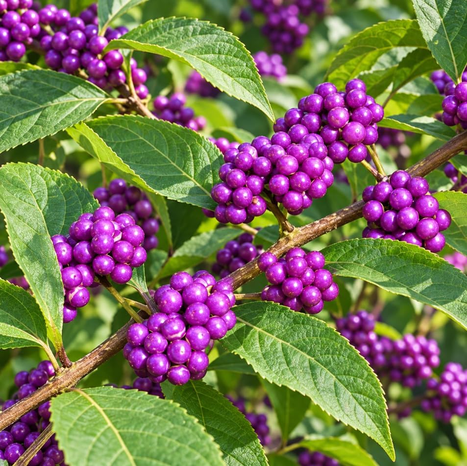 Live American Beautyberry Bush Plant 4-8 Inch Tall, Vibrant Purple Berries Shrub, Berry Bush for Garden, No Ship Pot - Image 3