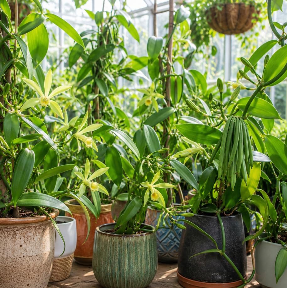 Green Vanilla Live Plant 4-8 Inch Tall, Tropical Climbing Orchid Vine, Fragrant Yellow Flower, Rare Live Houseplant, No Pot - Image 5