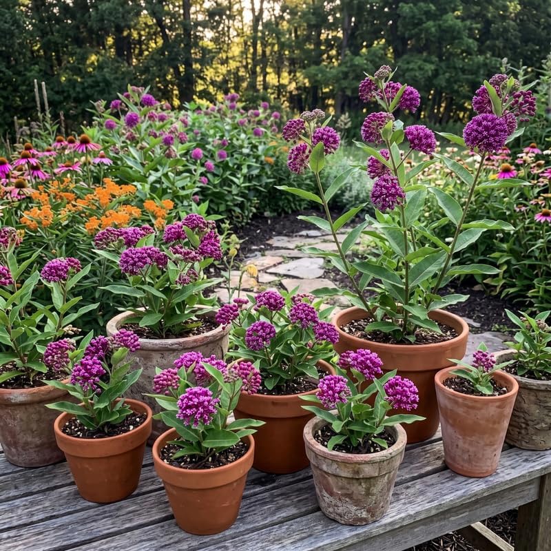 2 Purple Milkweed Live Plants, 3-6 Inch Tall - Image 4
