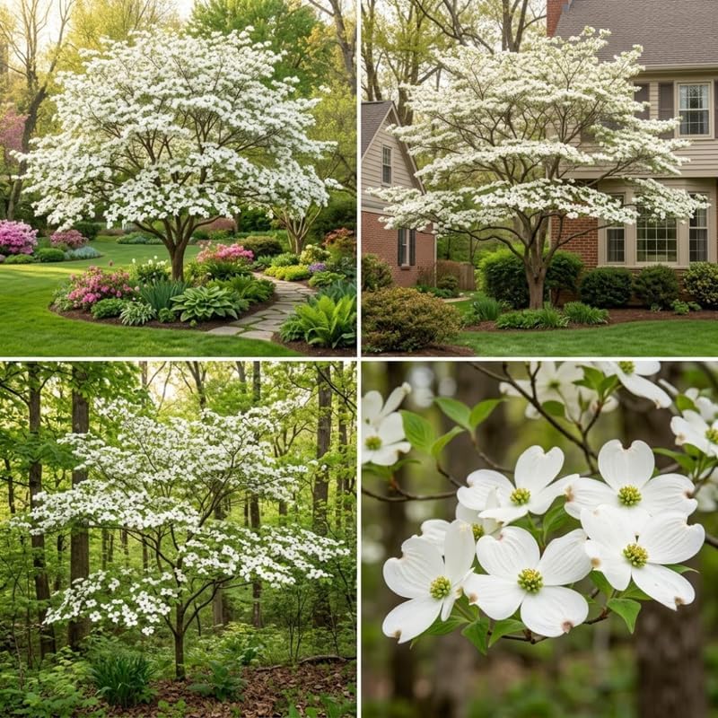 White Flowering Dogwood Tree - Cornus Florida in Quart Pot - 6-12" Tall, Live Tree for Pollinator Gardens and Patios - Image 6
