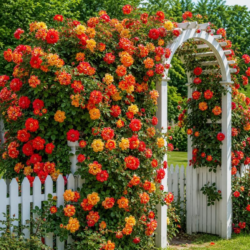 Multi-Colors Climbing Roses Live Plants, Fragrant Starter 5-9" Tall - Image 6