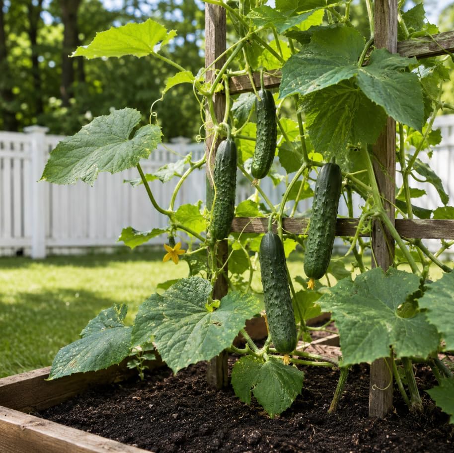 2 Live Cucumber Plants for Planting, 3-5 Inch Tall Starter Seedlings, Vegetable Garden Starts for Outdoor Garden, Patio Pots and Raised Beds - Image 2