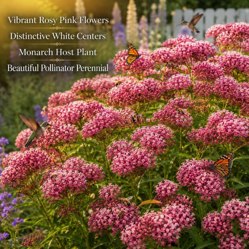 Milkweed Plants Live, Purple Swamp Milkweed Plants, 4-6 Inch Tall - Image 4