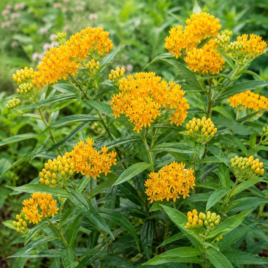 2 Pack Yellow Milkweed Asclepias Live Plants, 4-6 Inches Tall, Perennial Butterfly Milkweed Flowering Plants for Garden Beds and Containers - Image 6