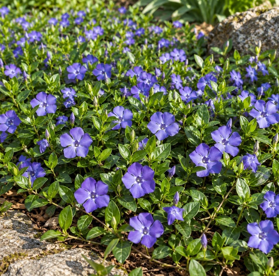 Set 12 Blue Vinca Minor Plants Live Hardy Perennial Vinca Vine 4-6" Longs - Image 4