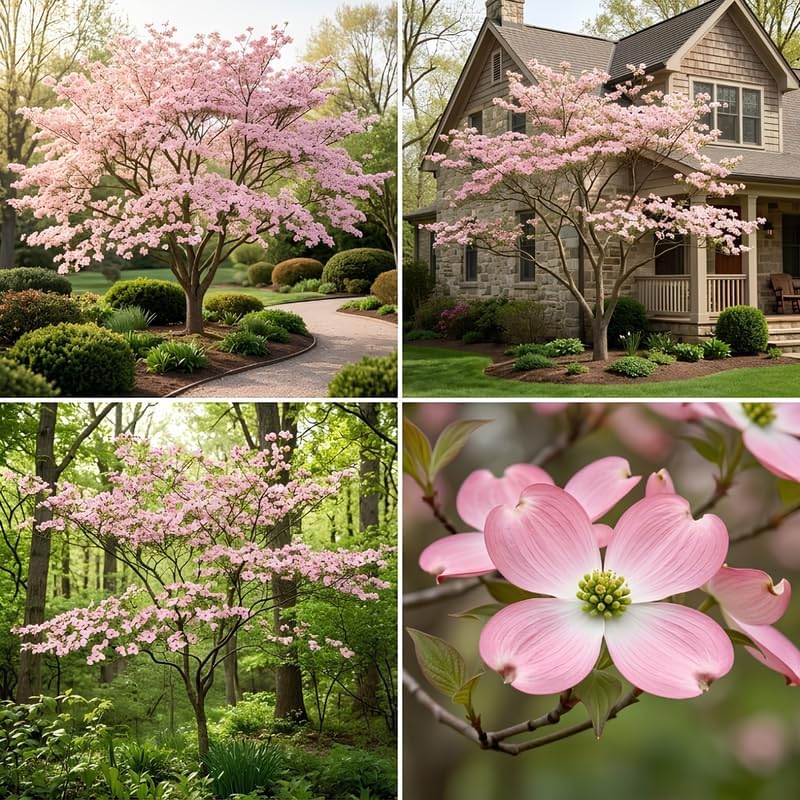 Pink Flowering Dogwood Tree - Cornus Florida in Quart Pot - 6-12" Tall, Live Tree for Pollinator Gardens and Patios - Image 4