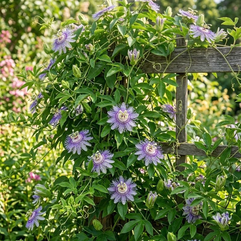 2 Maypop Passiflora Plants, Colorful Passion Flower Vines, 4-7'' Tall - Image 2